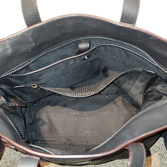 Coach Black Leather Laptop Tote - Picture 15 of 15